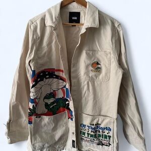 Vans Beige Graphic Button-Up Shirt